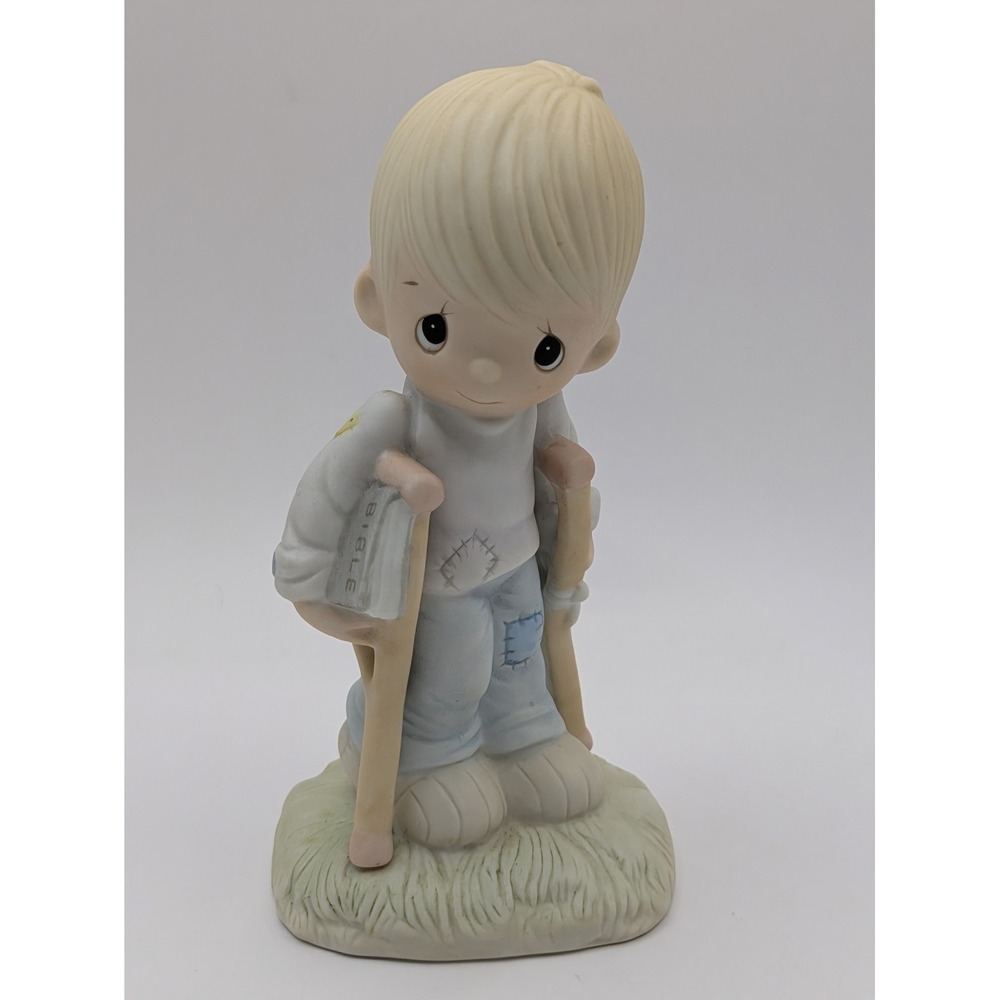 Prescious Moments Figurines Lot Of 3 He Watches -Love One Another-Love Lifted Me - Picture 2 of 16